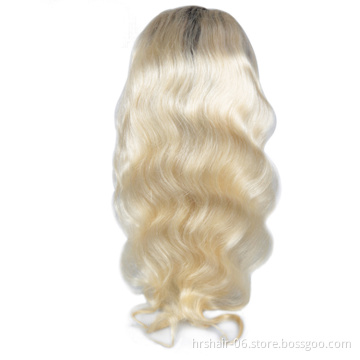 Top Quality Silky body Brazilian Hair Online Ombre Blonde Hair 1b 613 Human Hair 360 Full Lace Wig